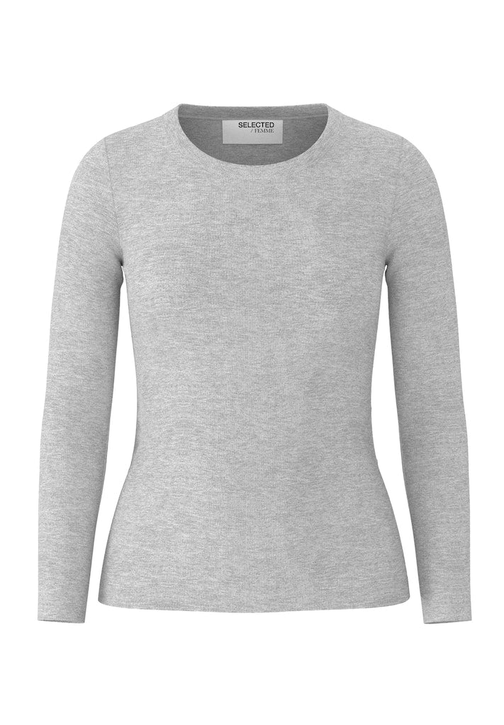 SLFDIANNA Neck Top Grey