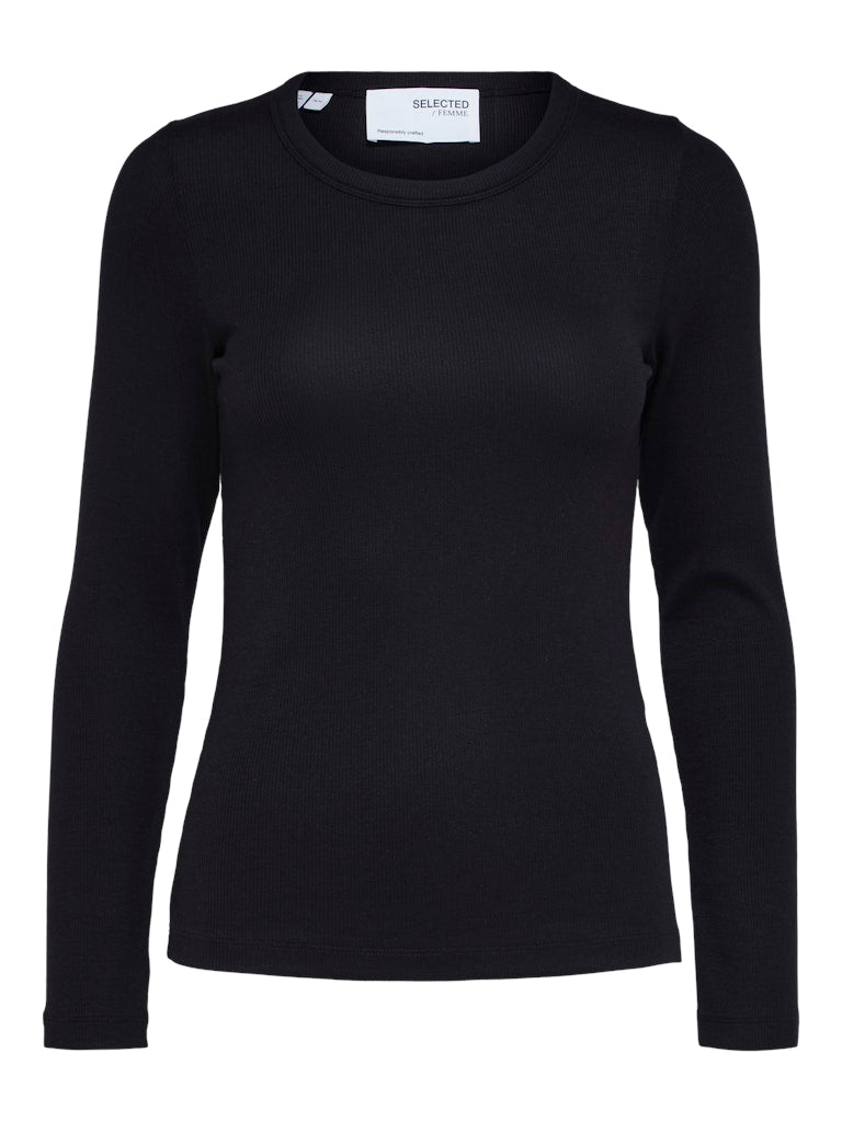 SLFDIANNA Neck Top Black