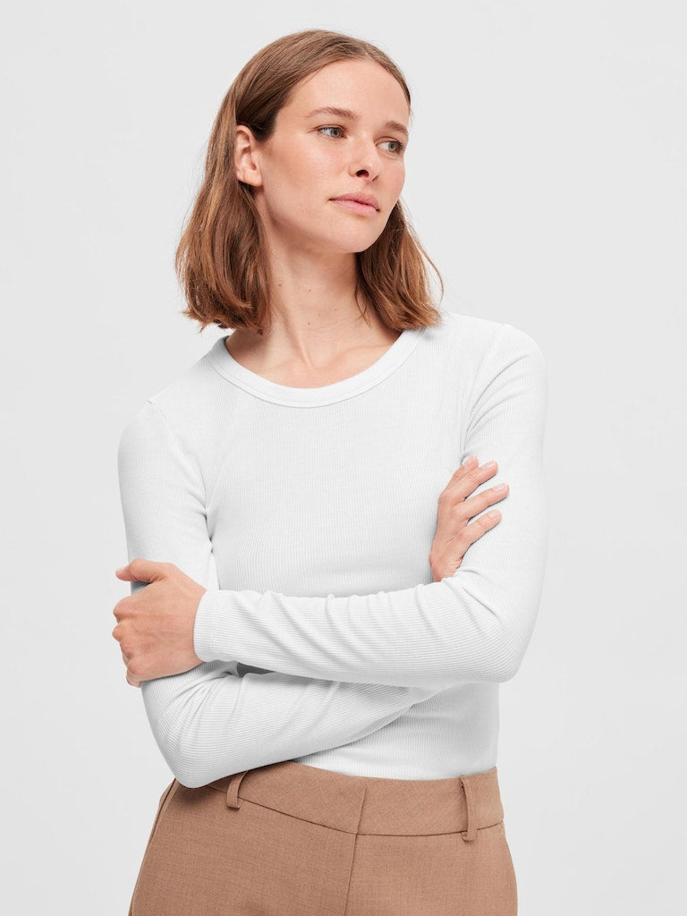 SLFDIANNA Neck Top White