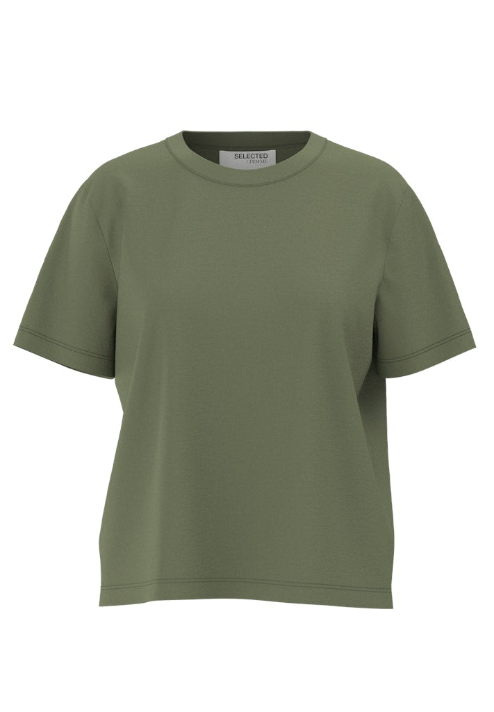 SLFESSENTIAL Boxy Tee Olive