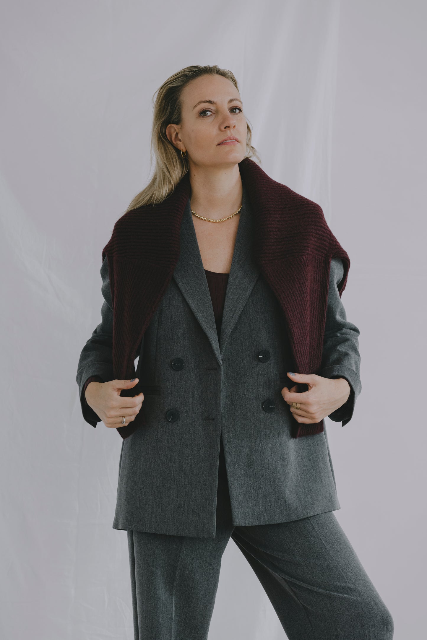 YASLIKKA Oversize Blazer Dark Grey