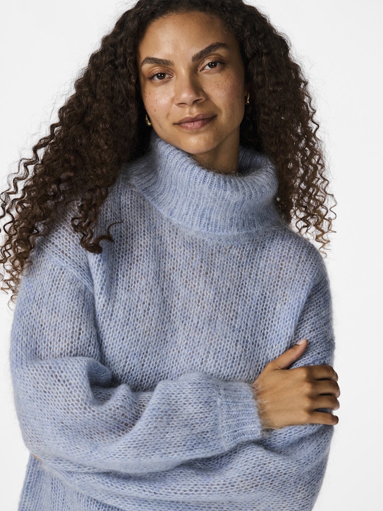 YASLAMBI Rollneck Pullover dusty blue