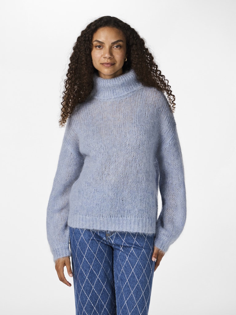 YASLAMBI Rollneck Pullover dusty blue